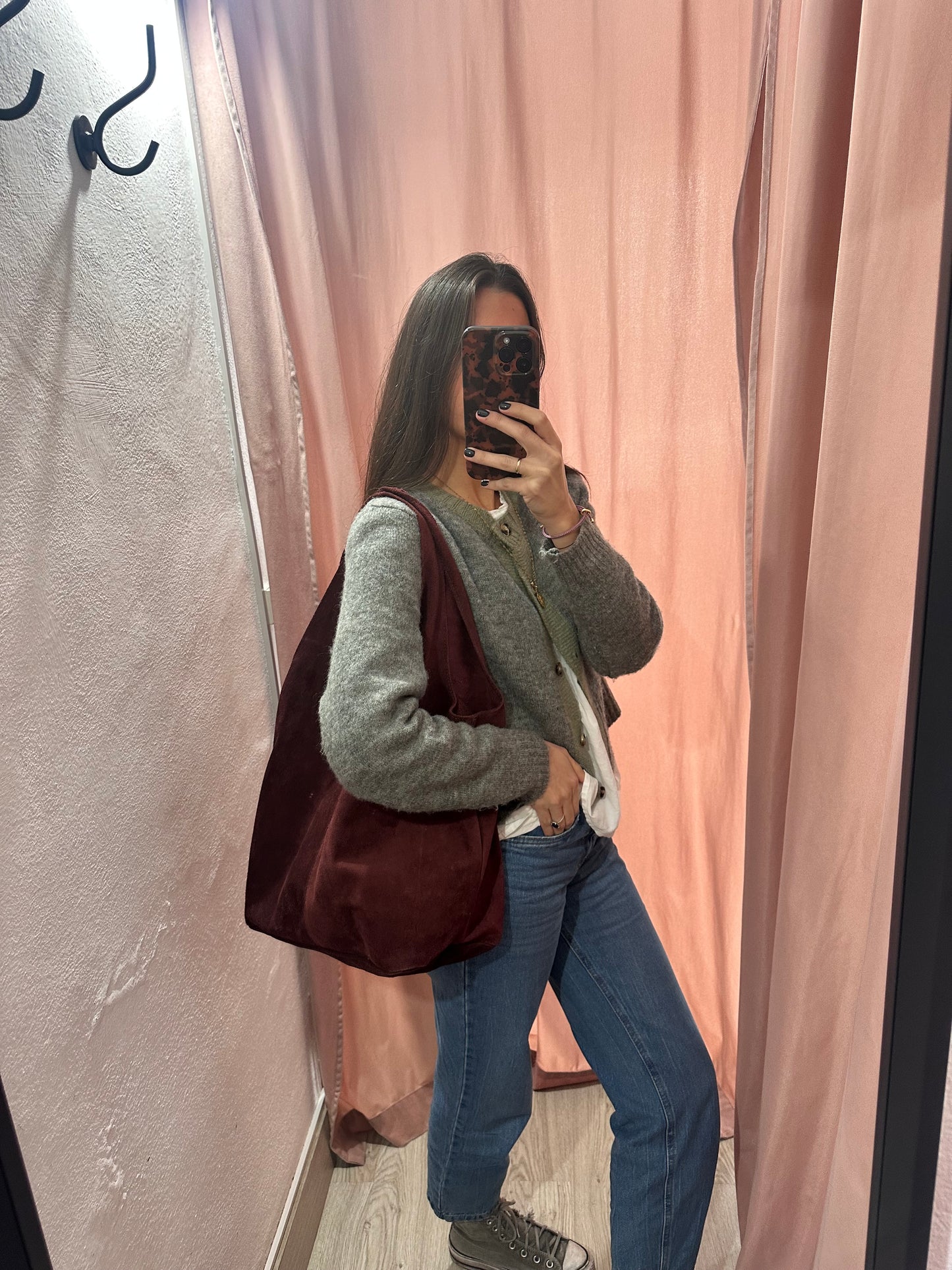 Saco serraje burdeos