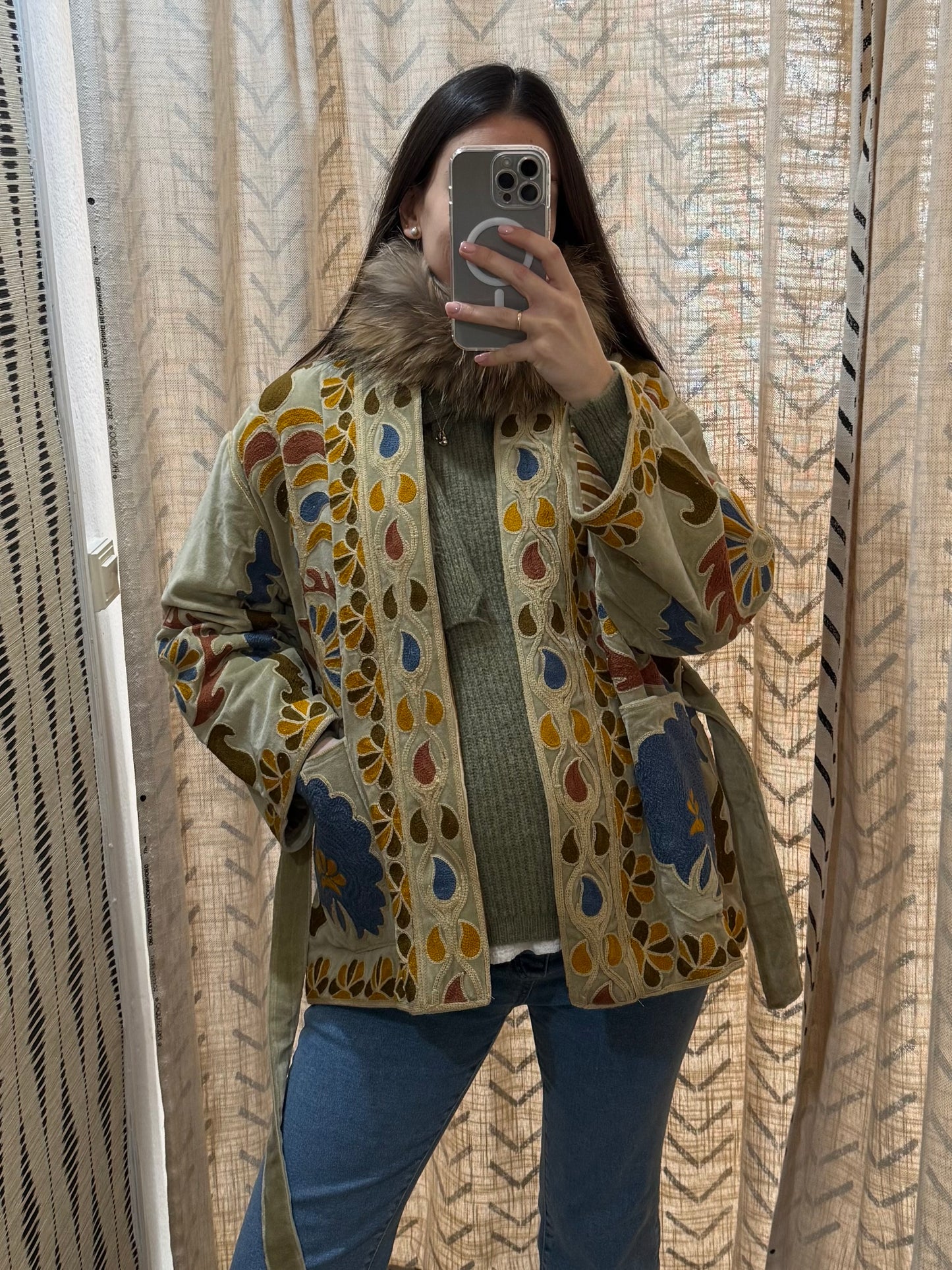 Chaqueta terciopelo verde