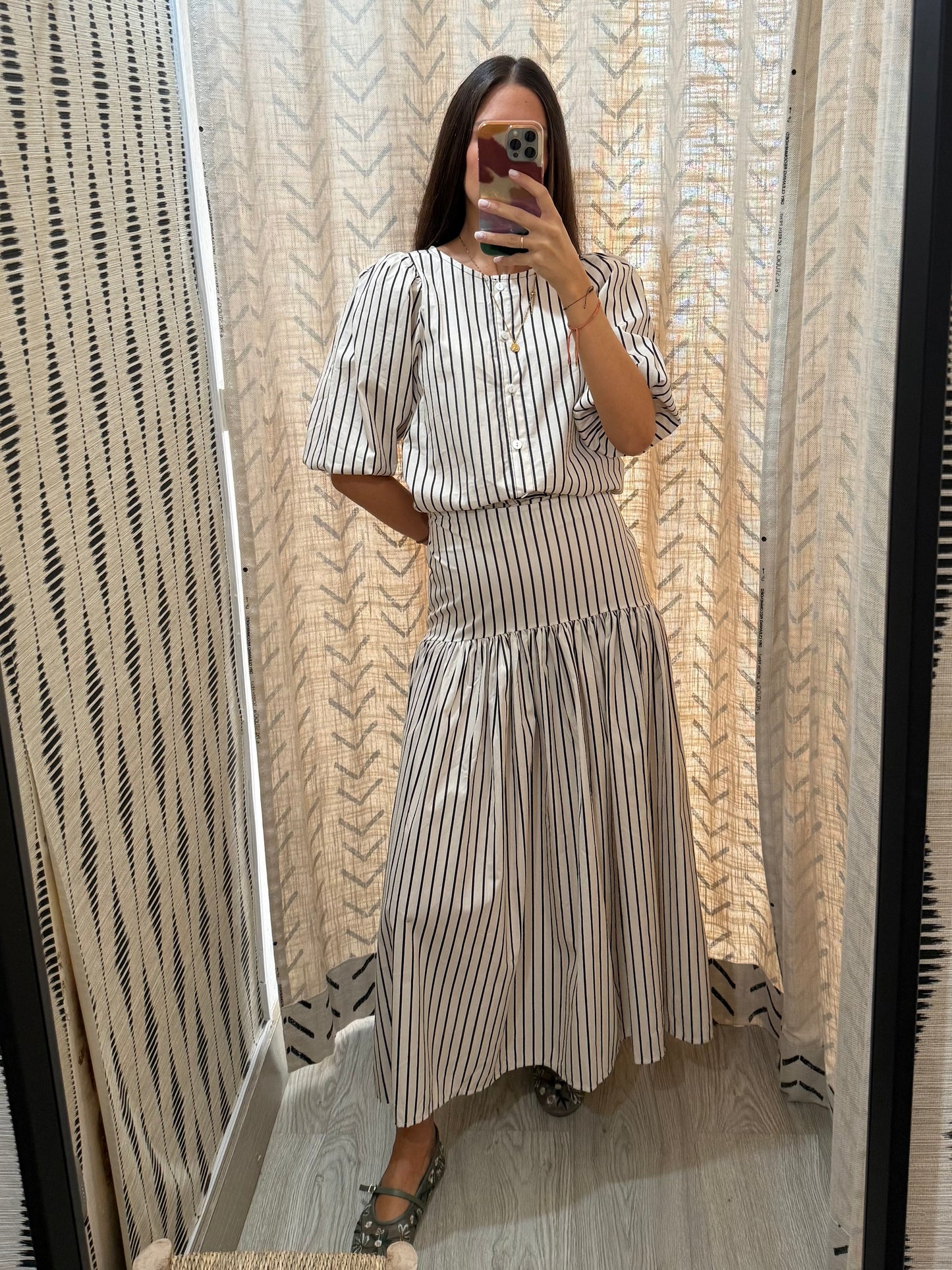 Conjunto falda rayas