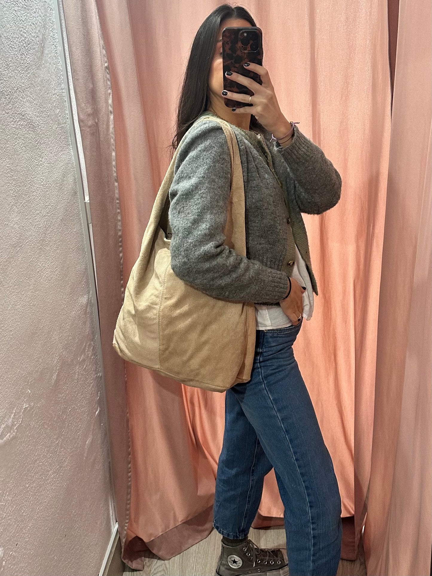 Saco serraje beige