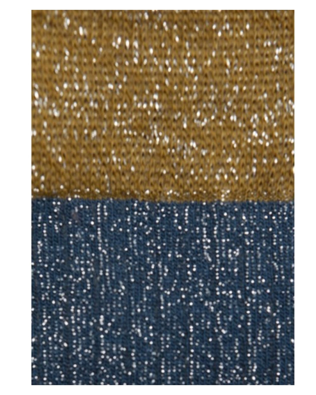 Calcetin de purpurina azul petróleo