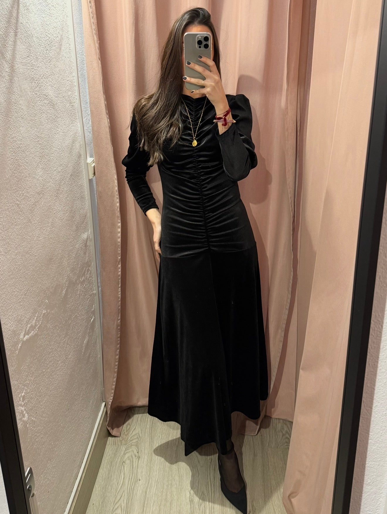 Vestido terciopelo negro