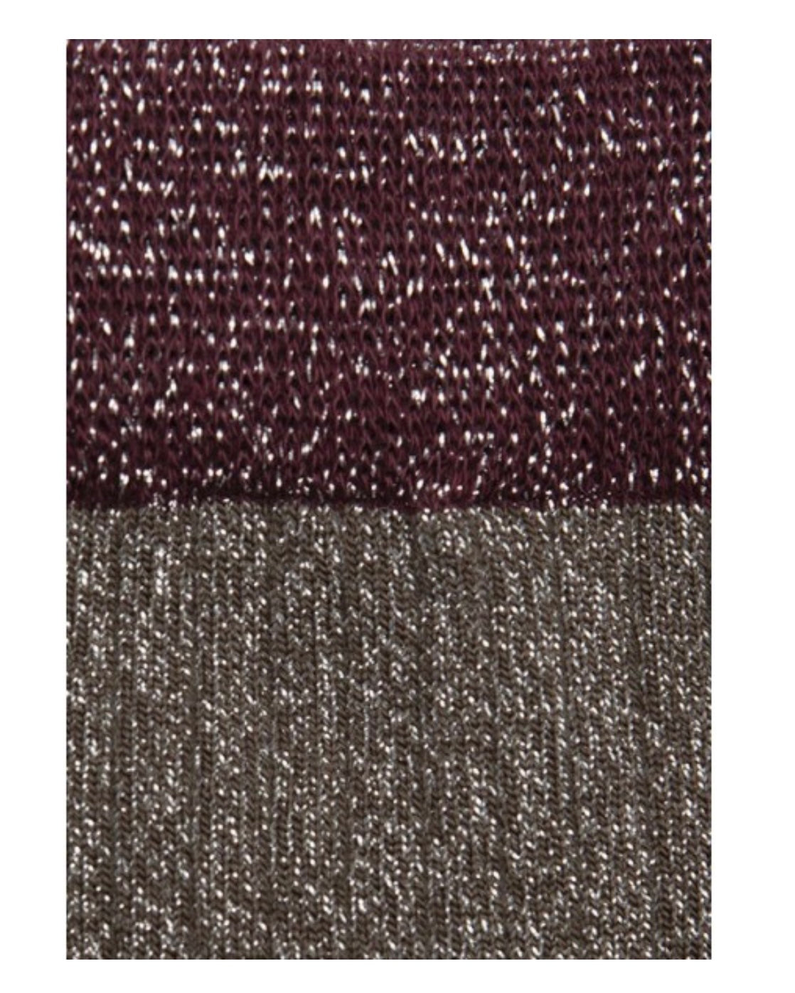 Calcetin de purpurina tostado