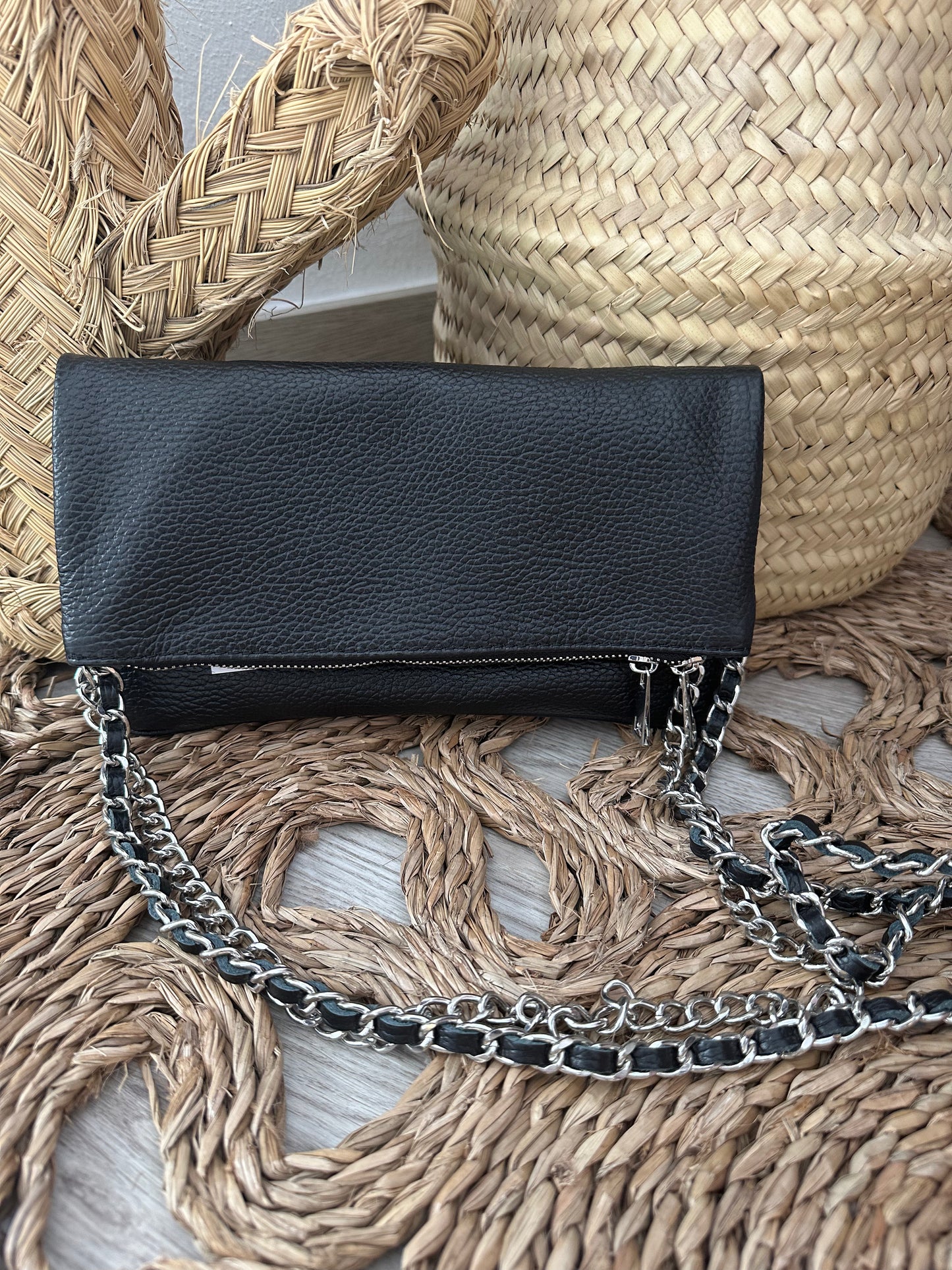 Bolso Zadig doble cadena negro