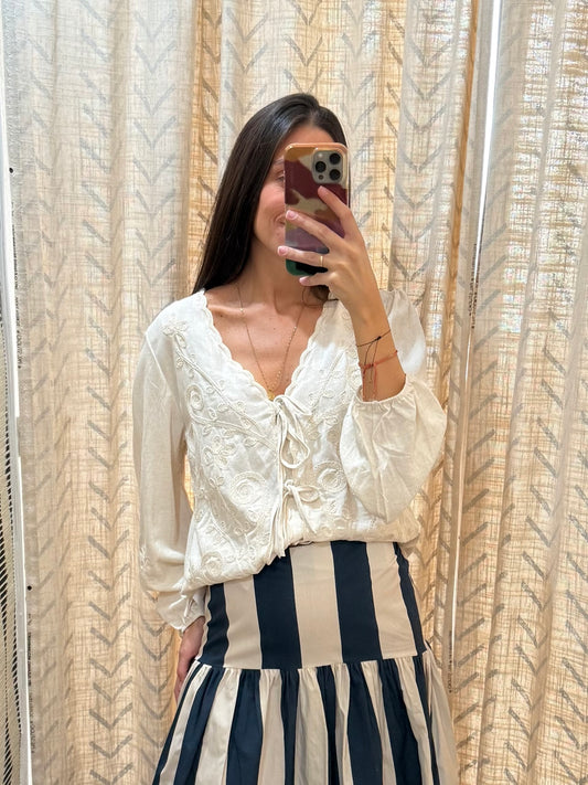 Blusa bordado lazada