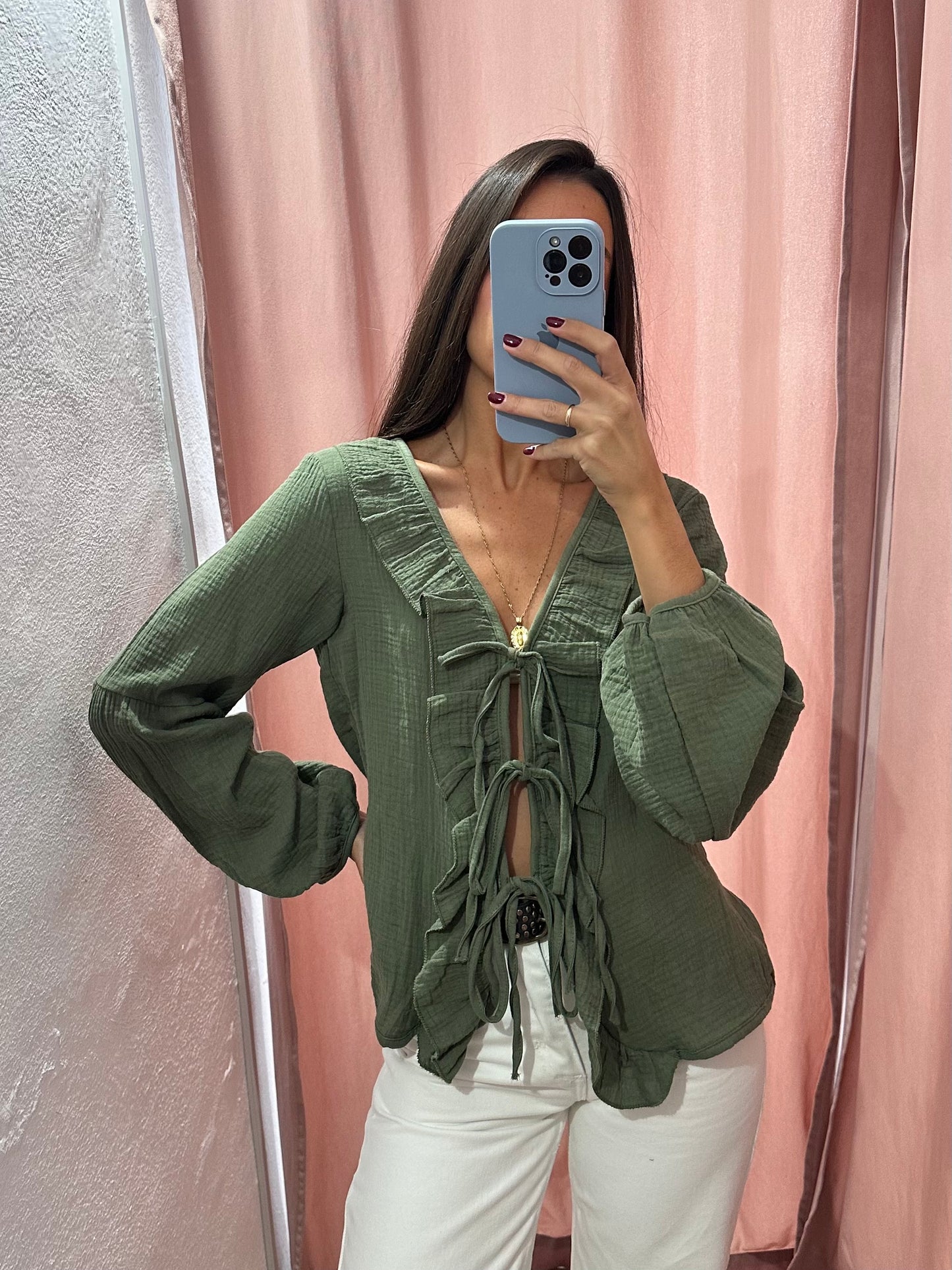 Blusa bambula verde