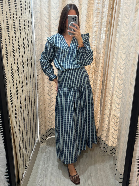 Conjunto falda cuadros