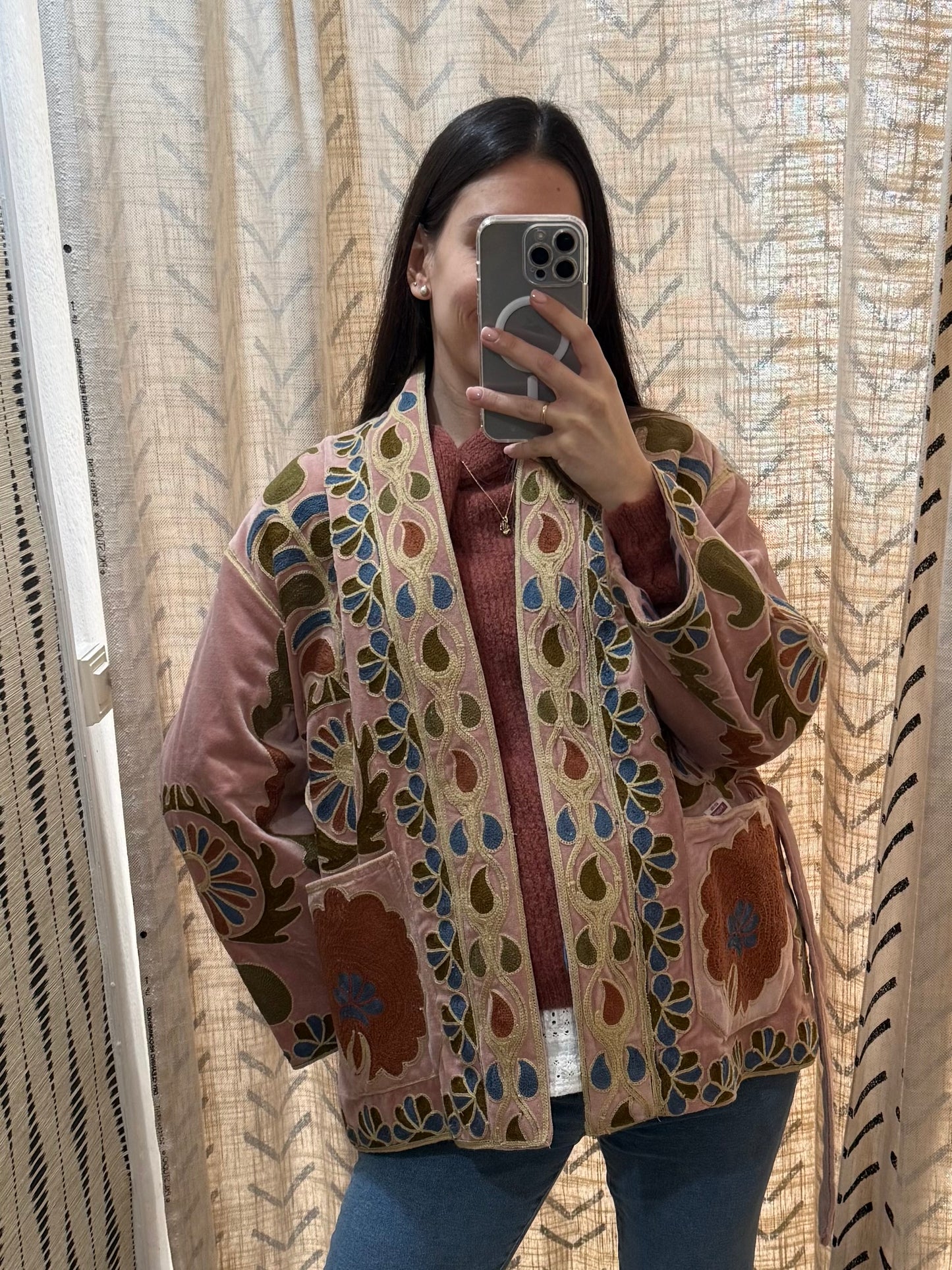 Chaqueta terciopelo rosa