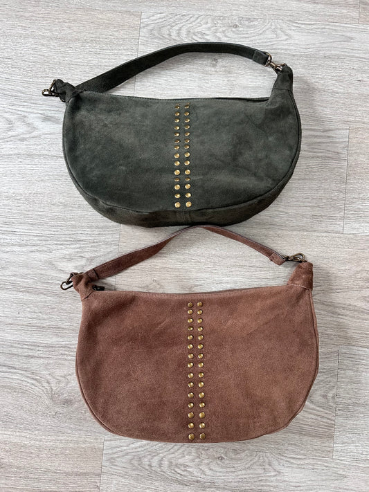 Bolso serraje tachas