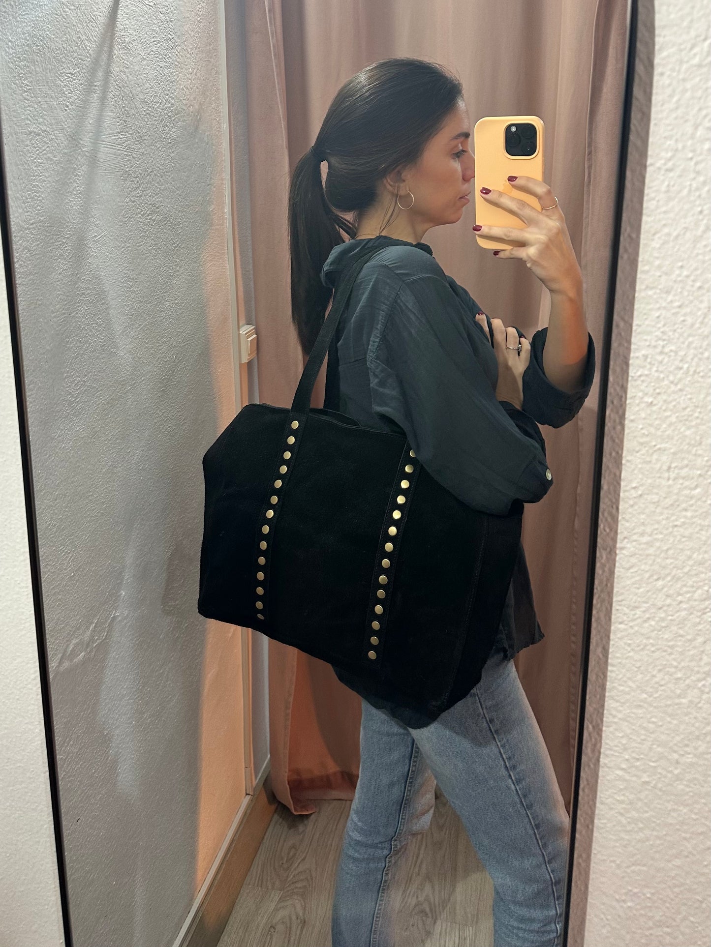 Bolso tachas negro