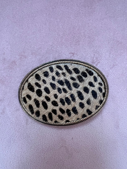 Hebilla placa leopardo