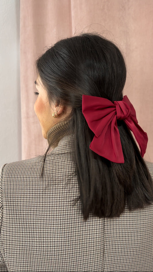 Lazo satinado burdeos